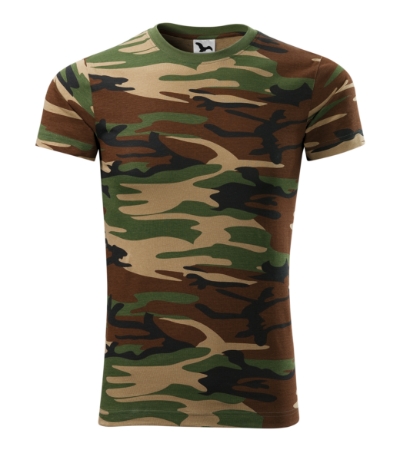T-shirt uniseks Camouflage camouflage bruin