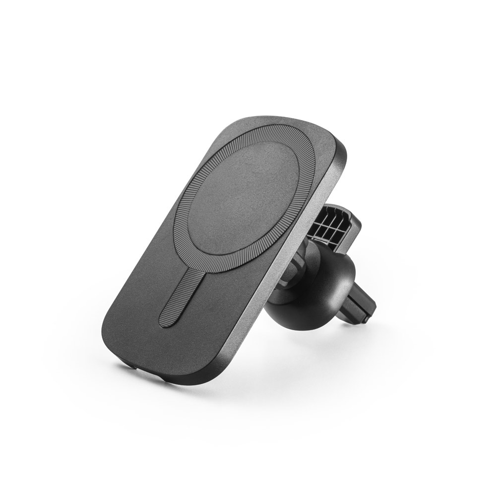 KOCH. Smartphonehouder voor in de auto met draadloze magnetische oplader 15W in gerecycled ABS (100% rABS)