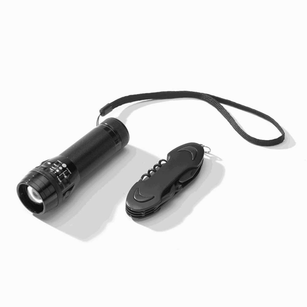 Set Colorado I: LED-zaklamp en zakmes