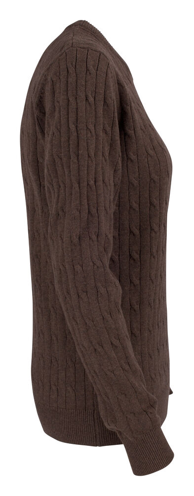 Cutter & Buck - Blakely Knitted Sweater Dames Bruin Mélange M