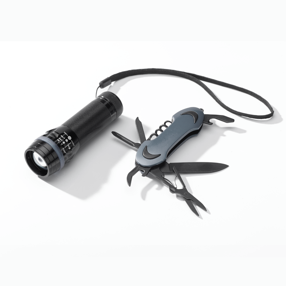 Set Colorado I: LED-zaklamp en zakmes