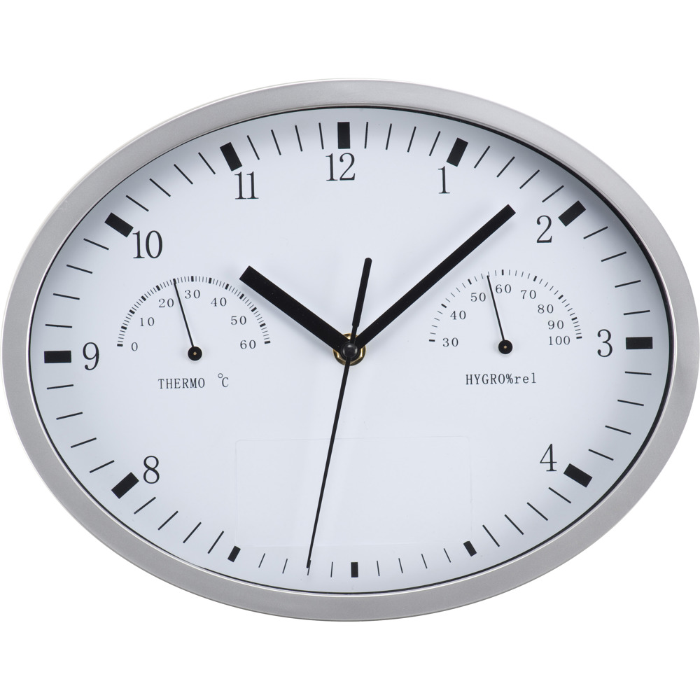 Wanklok met hygro- en thermometer