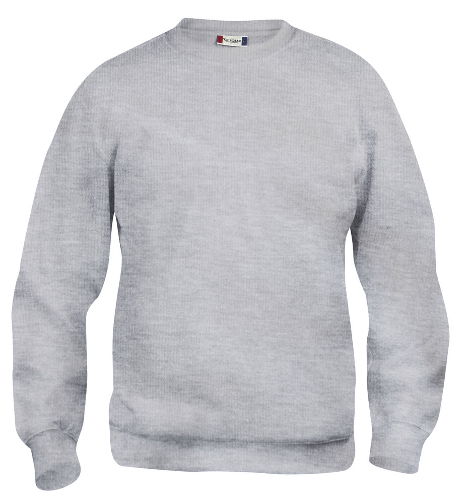Clique - Basic Roundneck Junior Grijs-melange 140
