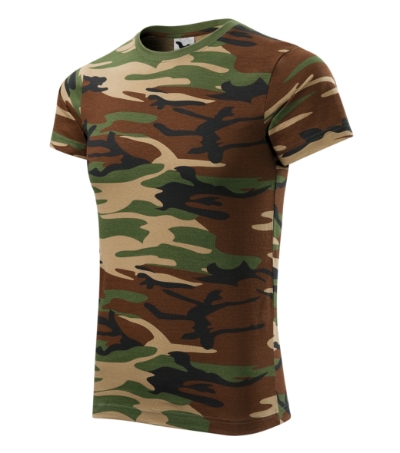 T-shirt uniseks Camouflage camouflage bruin