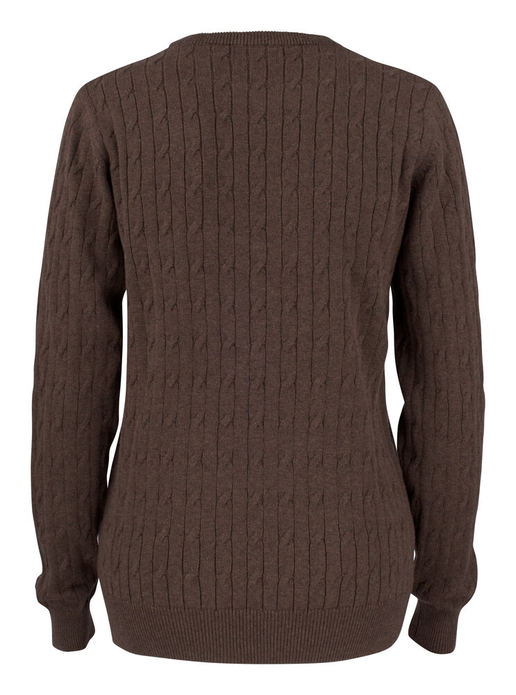 Cutter & Buck - Blakely Knitted Sweater Dames Bruin Mélange M