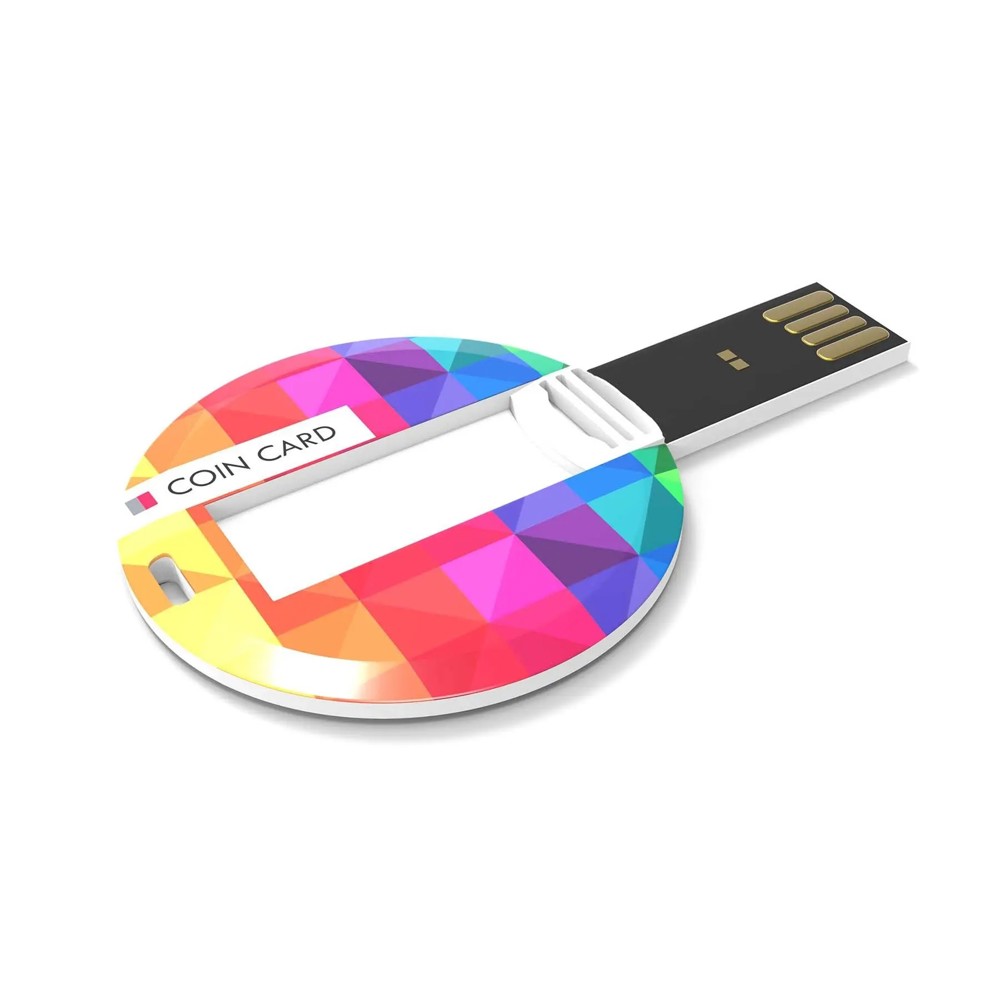 USB Stick Coin Card- Wit- 32GB 2.0