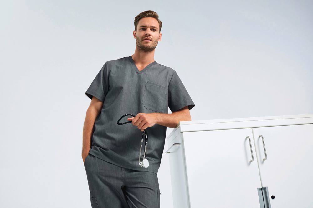 NN200 - Stretch tuniek met korte mouwen voor heren