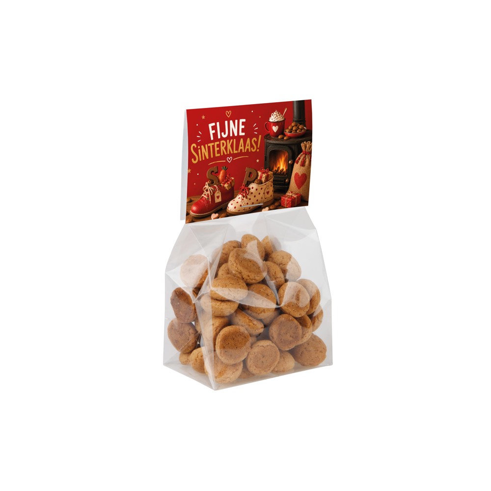 Blokzakje met kopkaartje en 50 gram snoep