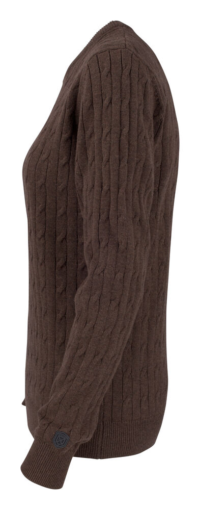 Cutter & Buck - Blakely Knitted Sweater Dames Bruin Mélange M